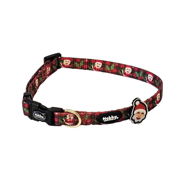 Xmas Nobby Świąteczna nylonowa obroża dla psa Santa 20mm, 30-42cm w mikołaje - Nobby zdjęcie 1