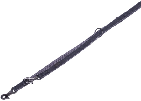 Smycz dla psa Nobby Linen Deluxe M-L 25mm, 2,00cm czarna - Nobby zdjęcie 1