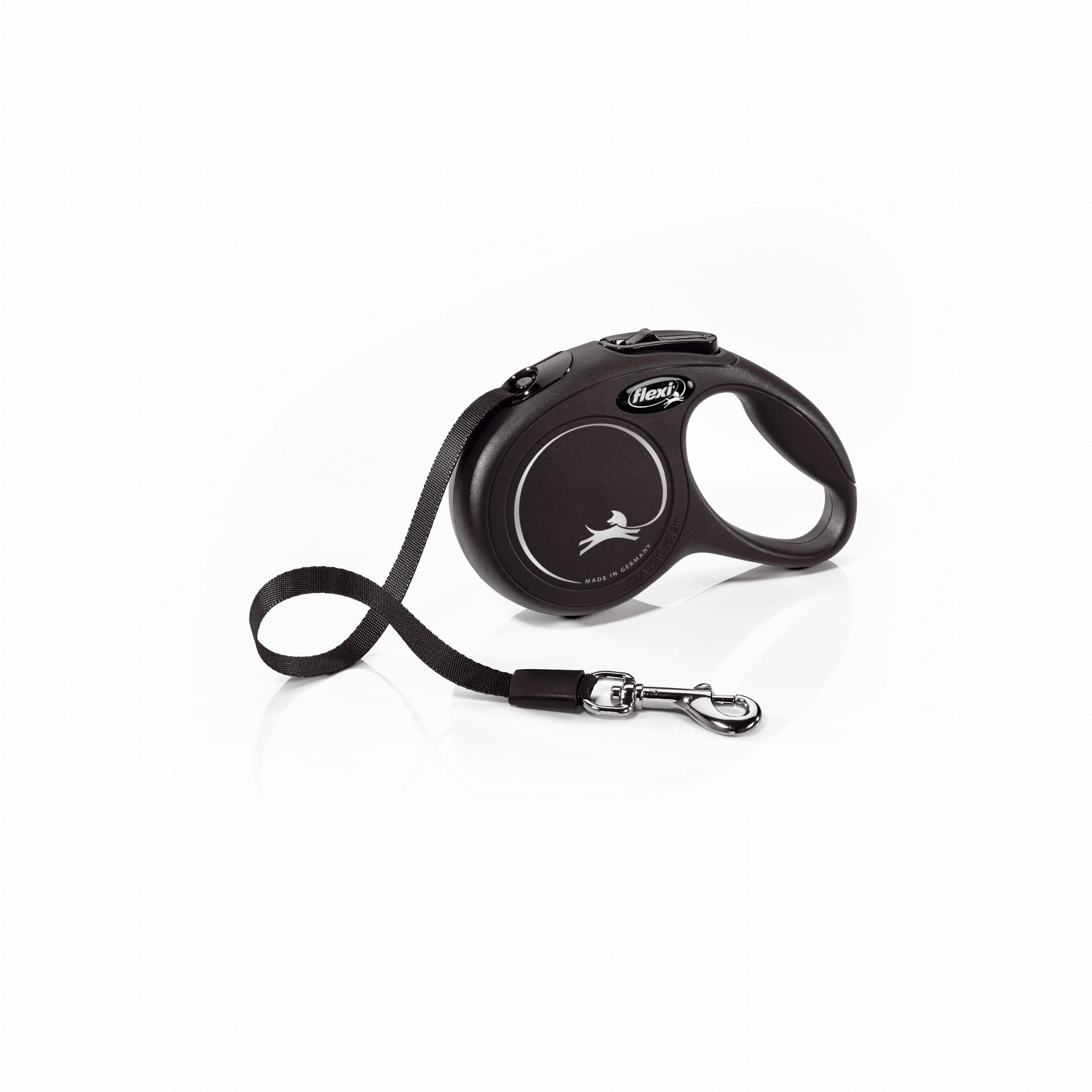 Smycz automatyczna Flexi New Classic XS taśma 3m 12kg czarna - Flexi zdjęcie 1