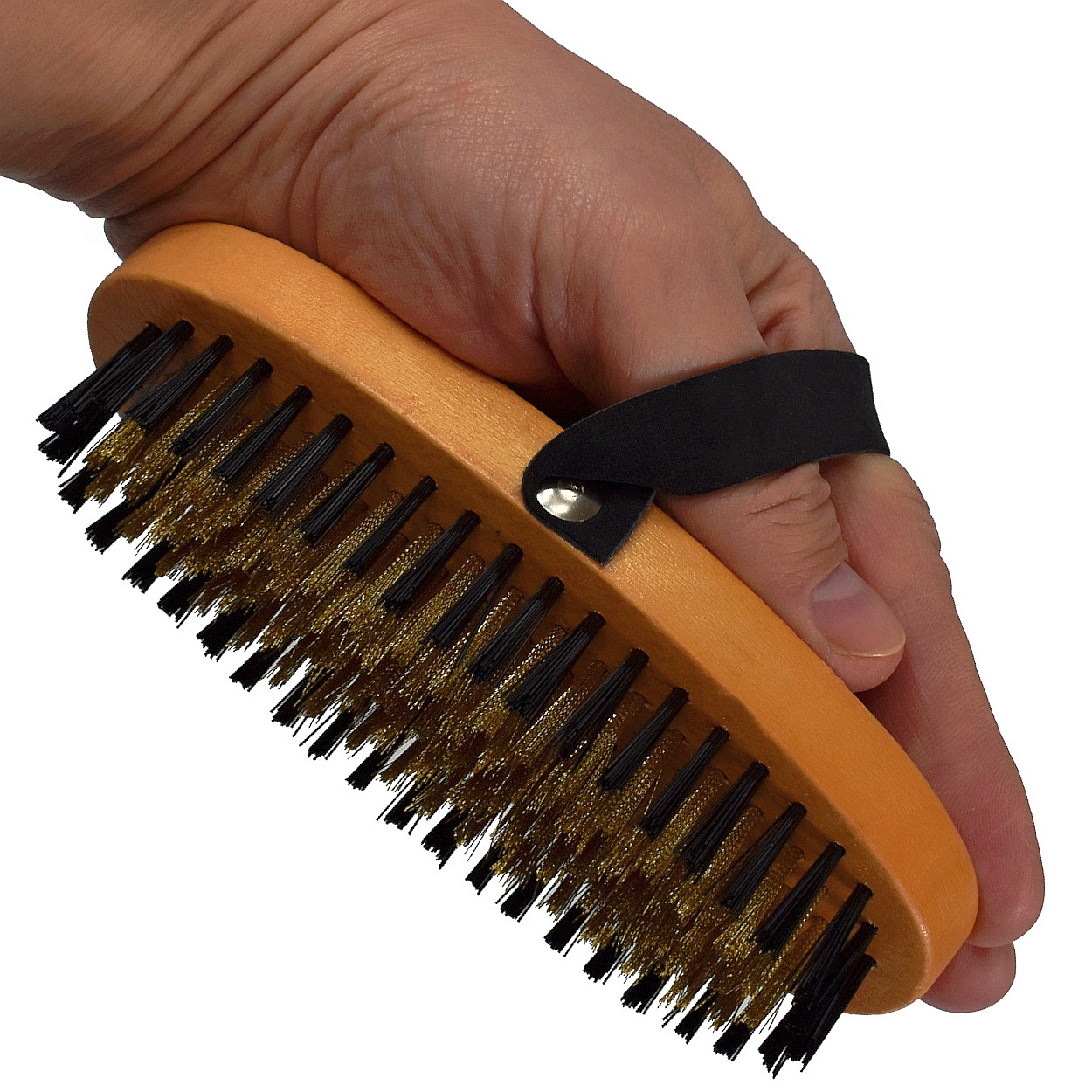 Szczotka Nobby z paskiem na dłoń  "Nature Line" Shining & Massage mosiężne włosie - Nobby zdjęcie 2