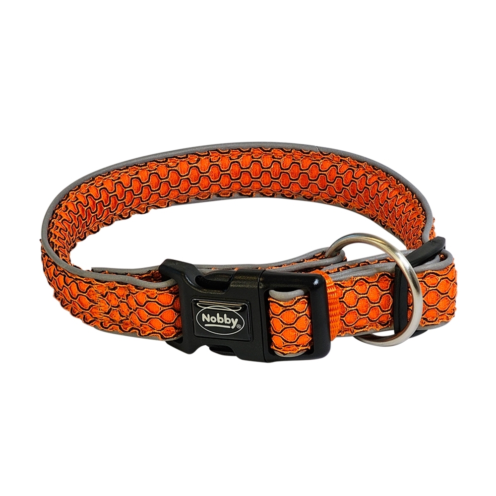 Obroża dla psa Nobby Mesh Air L-XL 32 mm, 50-65 cm pomarańczowa - Nobby zdjęcie 1