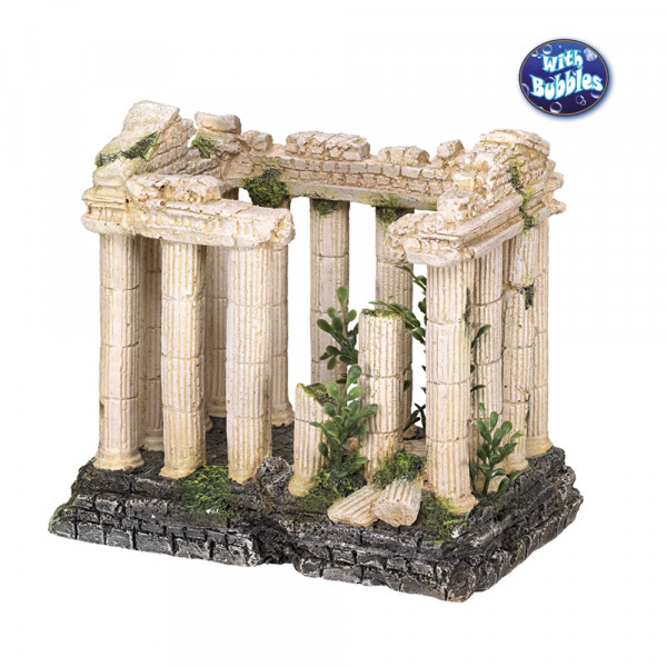 Ozdoba akwariowa Nobby " Acropolis " 16x10,5x14,2 cm - " Akropolis " z bąbelkami ( podłączenie pod napowietrzacz ) - Nobby zdjęcie 1