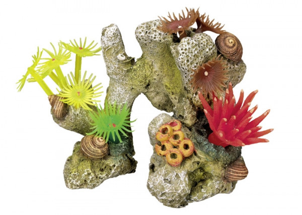 Ozdoba akwariowa Nobby " Coral Stone" 11x7x18,5 cm - "koral z roślinami" - Nobby zdjęcie 1