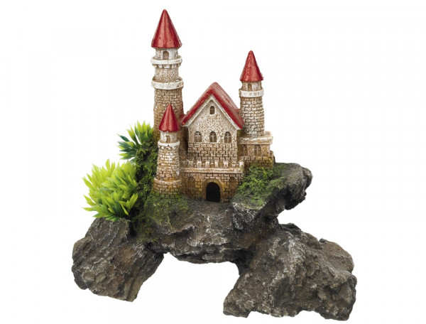 Ozdoba akwariowa Nobby " Castle " 15,5x8x15,5 cm - " Zamek na skale z roślinami " - Nobby zdjęcie 1