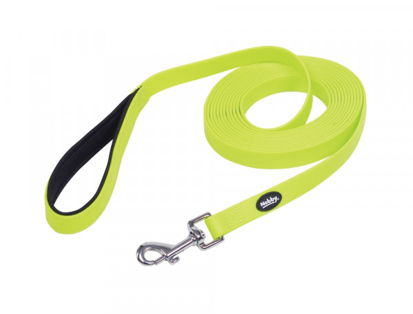 Smycz- długa taśma dla psa Nobby Cover S-M 20mm, 10m żółta (PVC) - Nobby zdjęcie 1