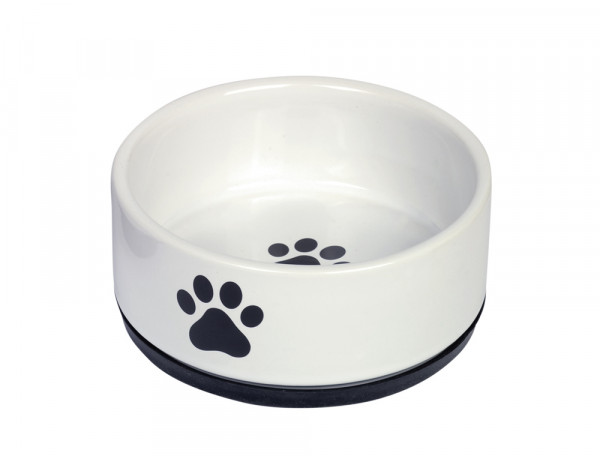 Miska ceramiczna Nobby dla psa "Paw " biała z łapką 1,1l  Ø 17x8,0cm - Nobby zdjęcie 1