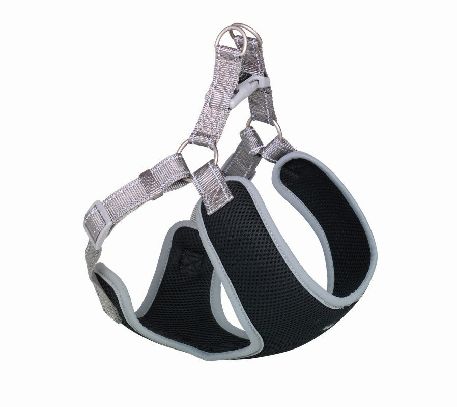 Szelki dla psa Nobby Black Mesh Reflect S 10mm 42cm, 41-46cm czarno-szare - Nobby zdjęcie 1