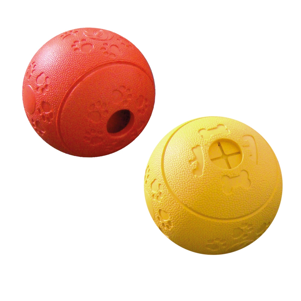 Zabawka dla psa Nobby Rubber Line Snack Ball Ø 8cm - gumowa, kolorowa piłka na przysmaki, kula smakula - Nobby zdjęcie 2