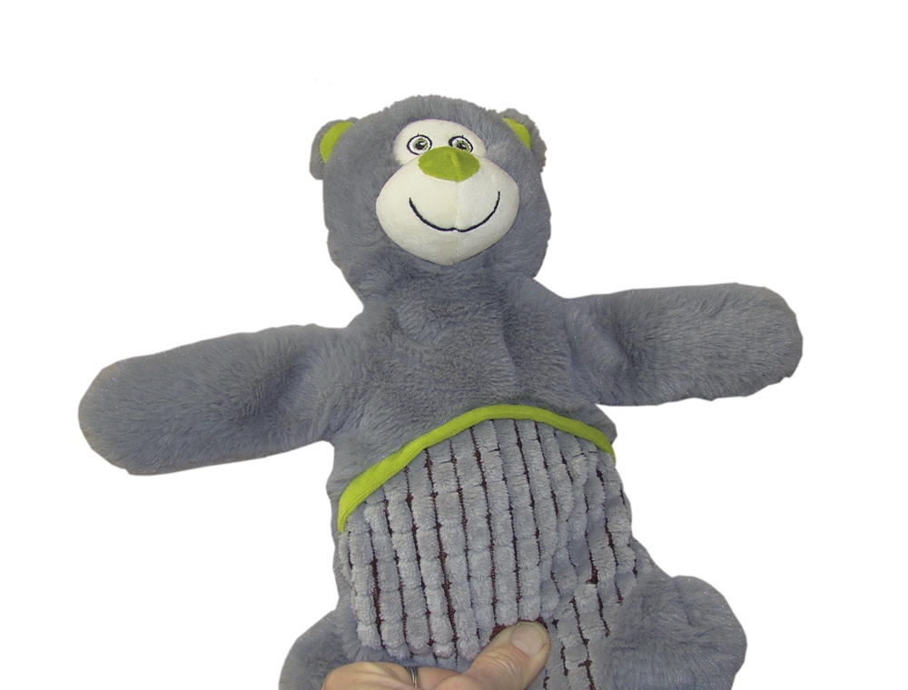 Pluszowa zabawka dla psa Nobby plush bear Clappy Hands 34cm - pluszowy miś z piszczałką, szeleszczącym korpusem i ruchomymi łapkami - Nobby zdjęcie 2