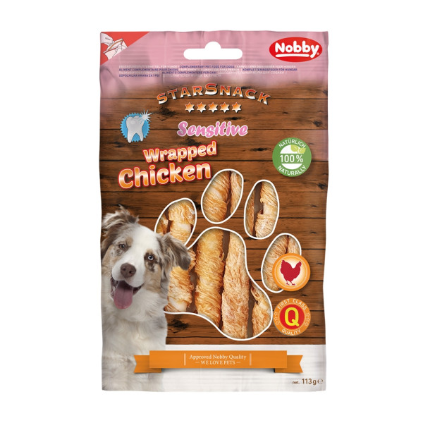 Przysmak dla psa Starsnack Sensitive Wrapped Chicken 113g Nobby - bezzbożowe skręcane paluszki z kurczakiem - Nobby zdjęcie 2