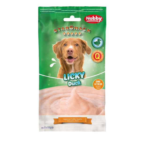 Przysmak dla psa Starsnack Licky Dog Duck 75g ( 5*15g saszetki) Nobby - kremowa pasta z kaczką - Nobby zdjęcie 2