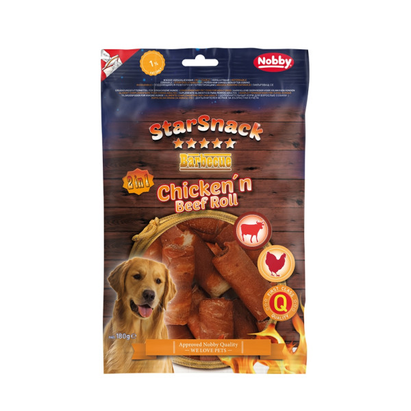 Przysmak dla psa Starsnack Chicken'n Beef Roll Nobby 180 g - z wołowina i kurczakiem - Nobby zdjęcie 2