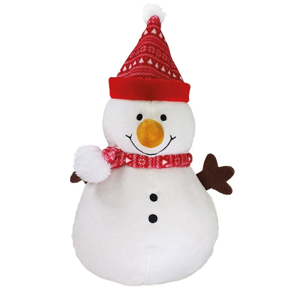 Xmas Nobby Świąteczna pluszowa zabawka dla psa 28cm - bałwanek z piszczałką - Nobby zdjęcie 1