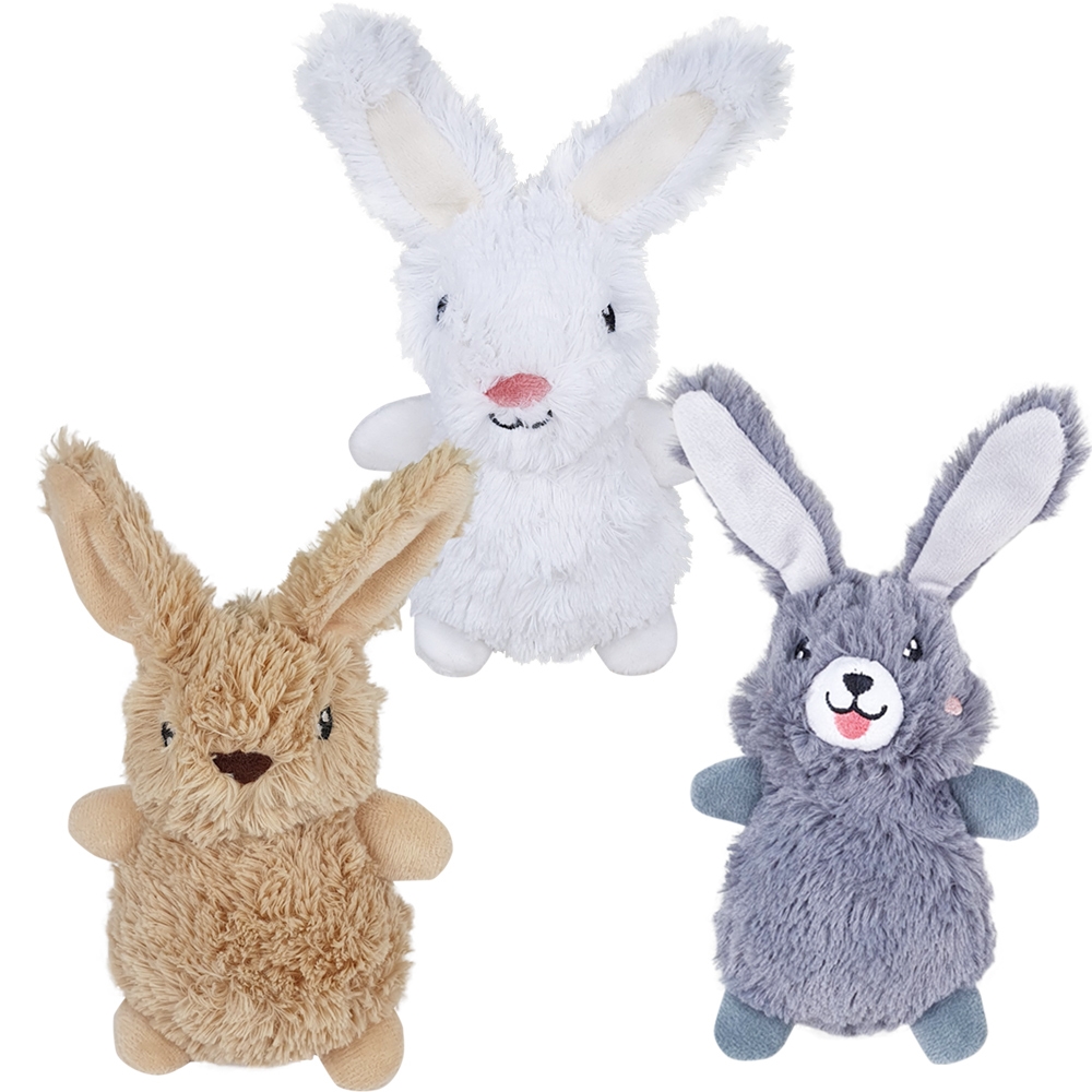 Pluszowa zabawka dla psa Nobby Display plush rabbit Hoppel 18,5-20cm - pluszowe króliki z piszczałką i szeleszczącymi uszami - Nobby zdjęcie 2