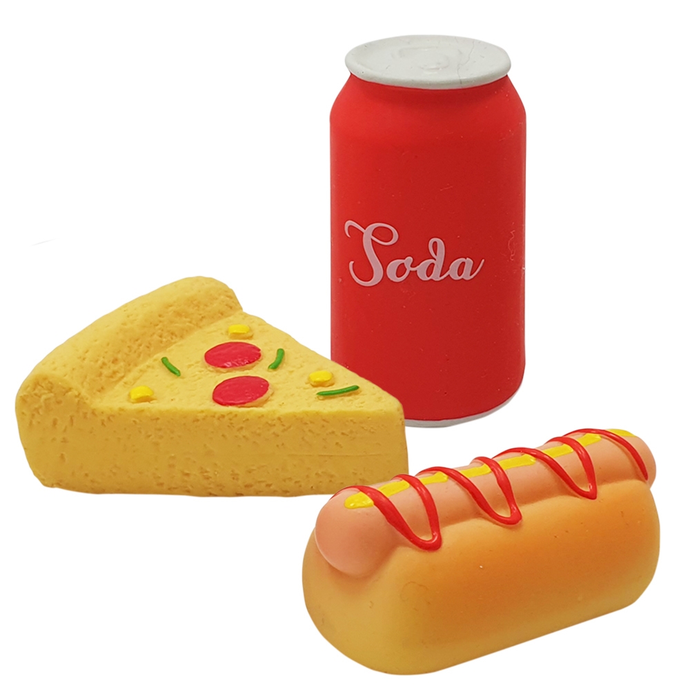 Lateksowa zabawka dla psa Nobby Fastfood 7,5 - 8cm - hot dog, pizza lub napój - Nobby zdjęcie 2