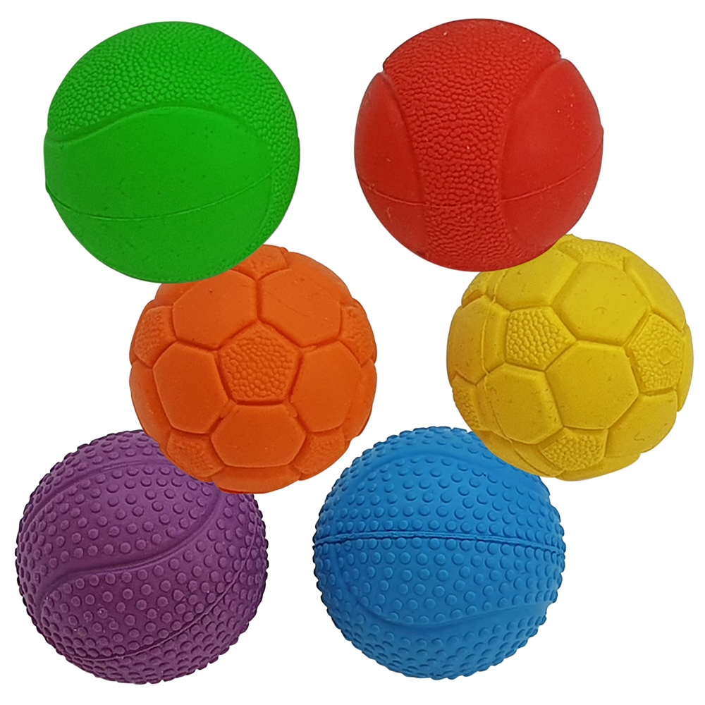Zabawka dla psa Nobby Rubber Line Ball Ø 4,5cm - gumowa, kolorowa piłka - Nobby zdjęcie 2