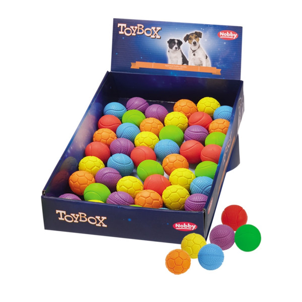 Zabawka dla psa Nobby Rubber Line Ball Ø 4,5cm - gumowa, kolorowa piłka - Nobby zdjęcie 1