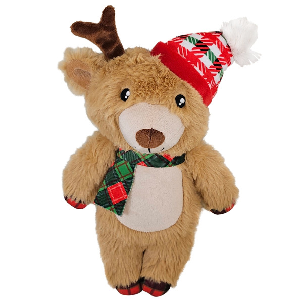 Xmas Nobby Świąteczna pluszowa zabawka dla psa 29cm - renifer z piszczałką - Nobby zdjęcie 1