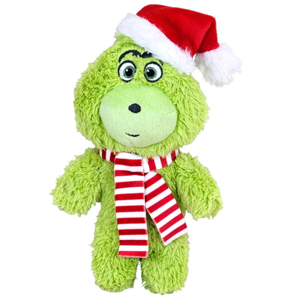 Xmas Nobby Pluszowa zabawka dla psa Grimo 19cm - miękki, pluszowy Grinch z szeleszczącymi elementami i piszczałką - Nobby zdjęcie 1