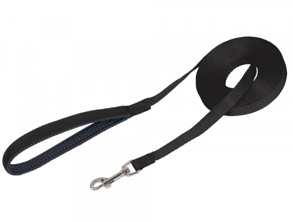 Smycz - nylonowa taśma treningowa dla psa Nobby 15mm / 10m czarna - Nobby zdjęcie 1