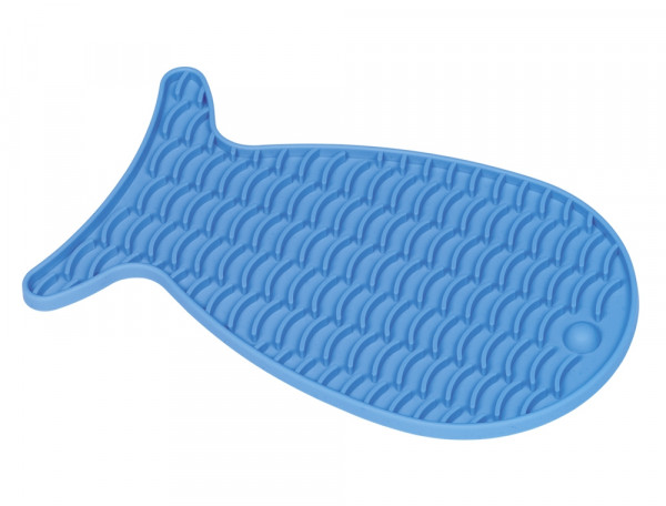 Nobby silikonowa mata/taca/lickymata na karmę - spowalniająca jedzenie - FISH 23 x 13,5cm - Nobby zdjęcie 3