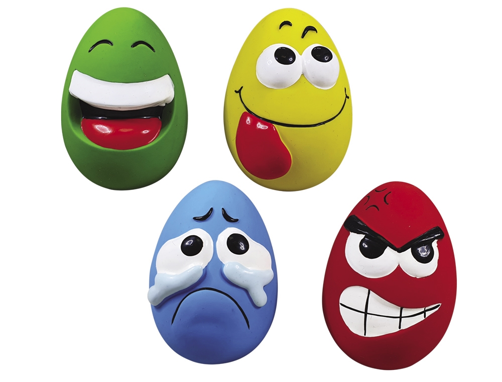 Lateksowa zabawka dla psa Nobby Emotion Eggs 11cm - jako z twarzą - emocje - Nobby zdjęcie 2