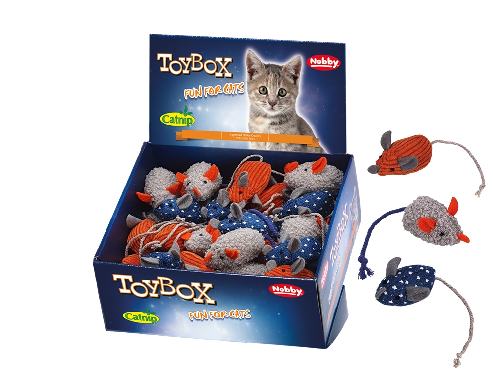 Zabawka dla kota pluszowa myszka z kocimiętką 6 cm Toy Box Nobby - Nobby zdjęcie 1