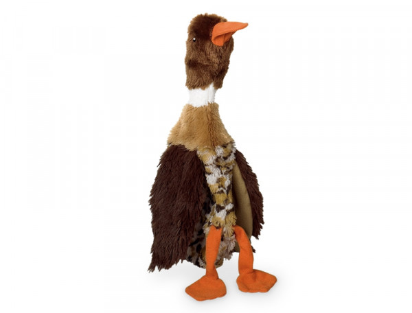Pluszowa zabawka dla psa Nobby plush duck flat 34cm - pluszowa, brązowa, płaska kaczka z piszczałką - Nobby zdjęcie 1