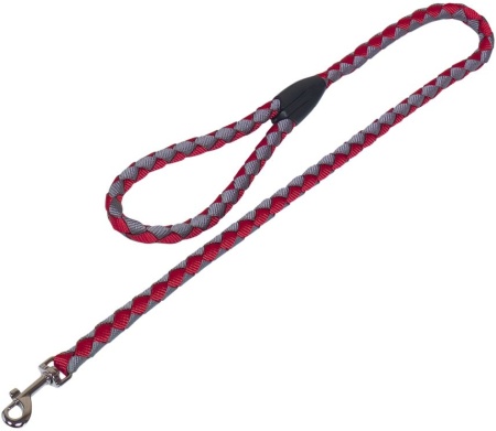 Smycz dla psa Nobby Corda L-XL 18mm, 1,00m czerwono-szara - Nobby zdjęcie 1