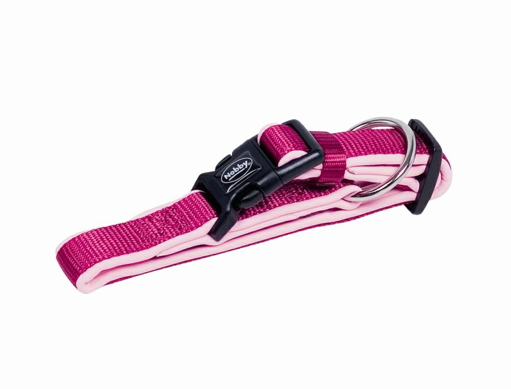 Obroża dla psa Nobby Classic Preno S-M 20/25mm, 30-45cm malinowa - Nobby zdjęcie 1