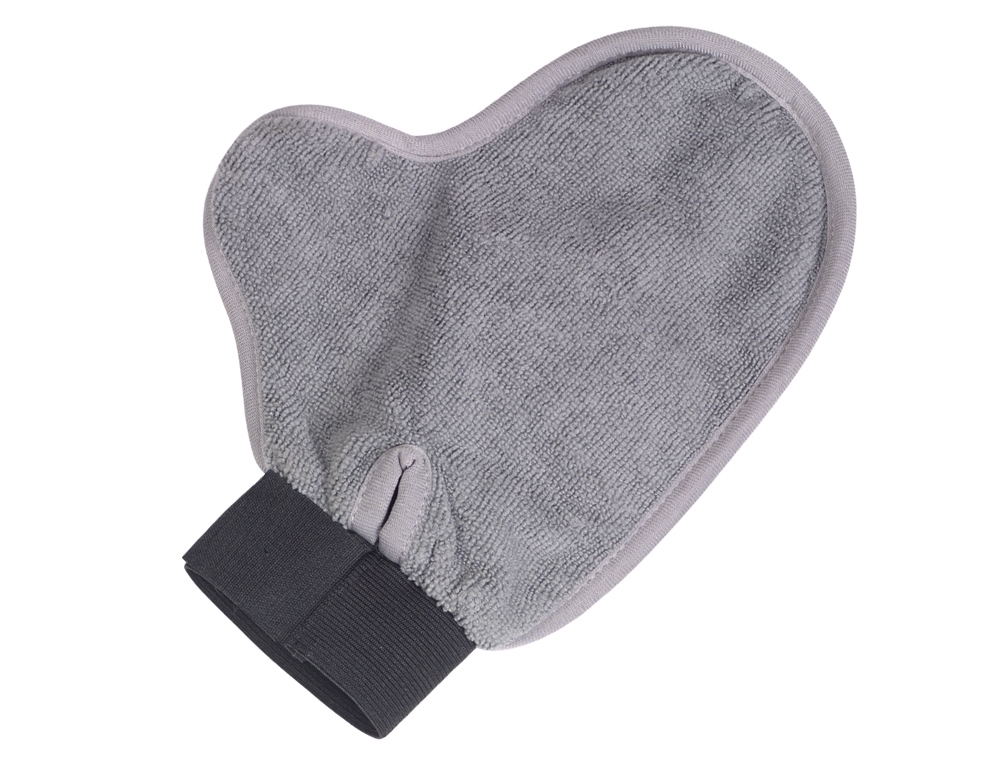 Rękawica pielęgnacyjna NOBBY z gumową i mikrofibrową warstwą (szaro/niebieska) - Nobby zdjęcie 2