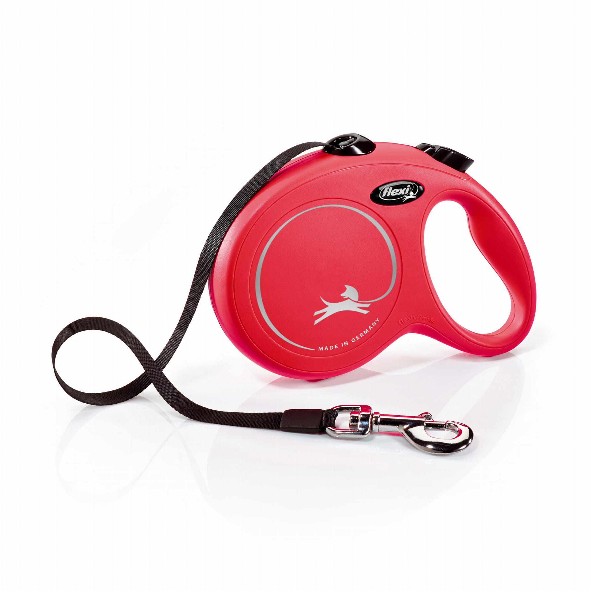 Smycz automatyczna Flexi New Classic L taśma 8m 50kg czerwona - Flexi zdjęcie 1
