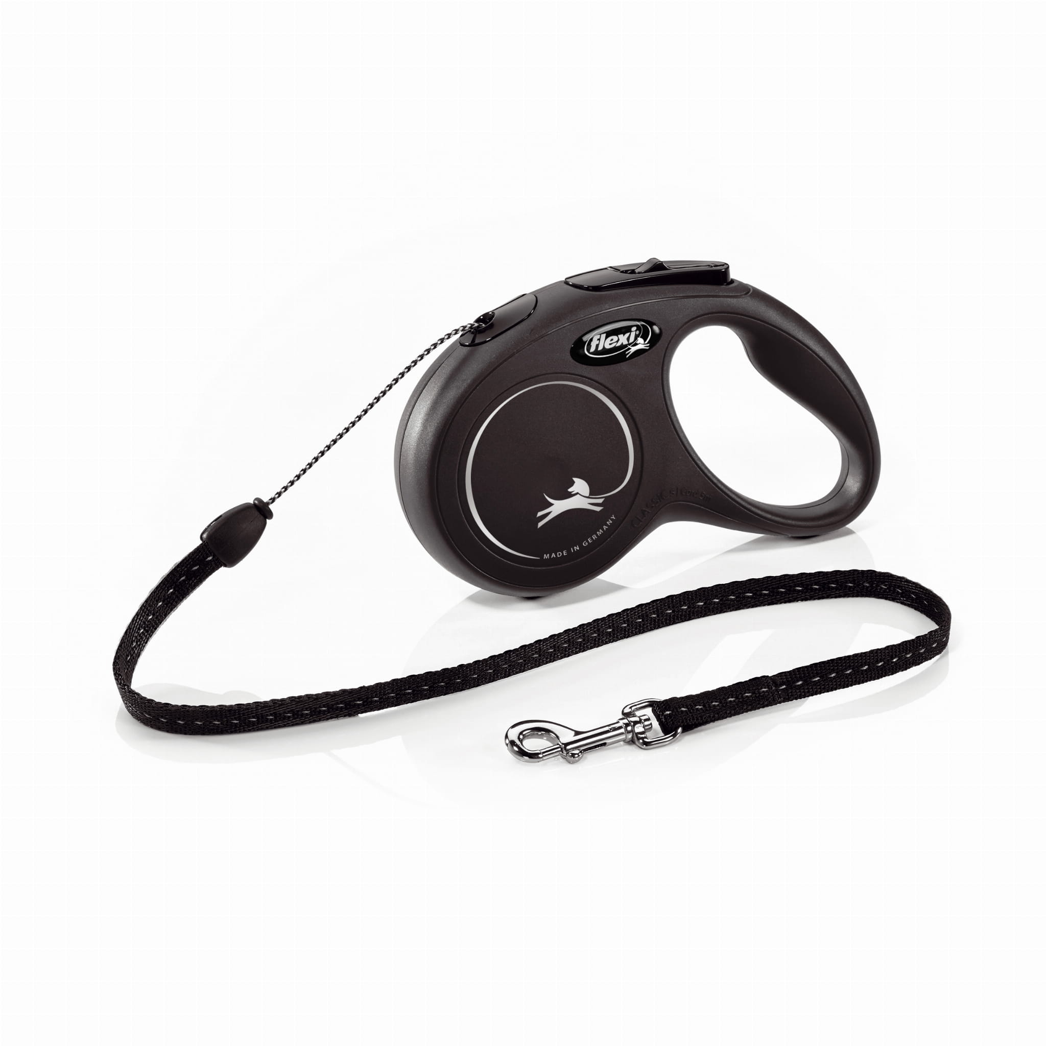 Smycz automatyczna Flexi New Classic S linka 5m 12kg czarna - Flexi zdjęcie 1