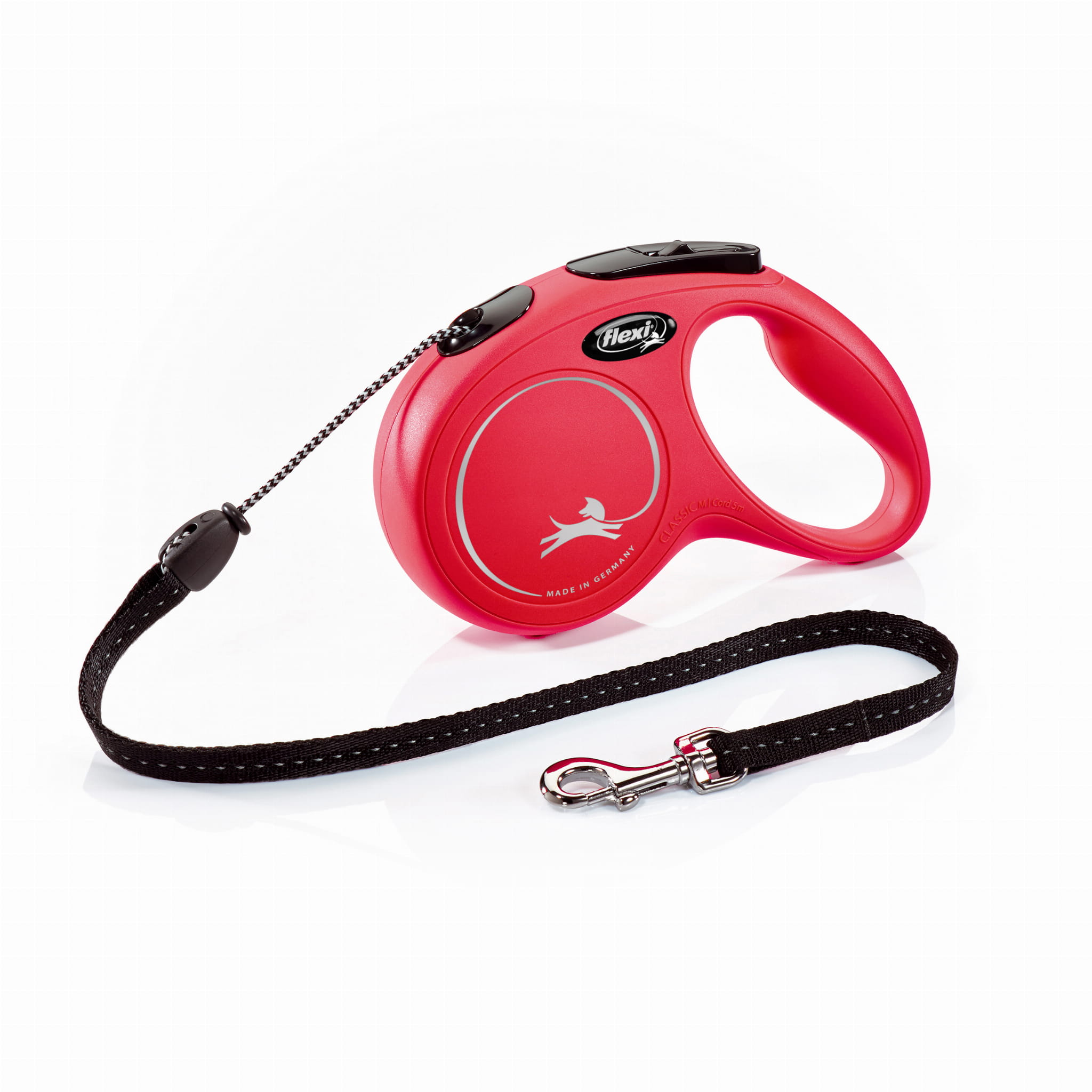 Smycz automatyczna Flexi New Classic M linka 5m 20kg czerwona - Flexi zdjęcie 1