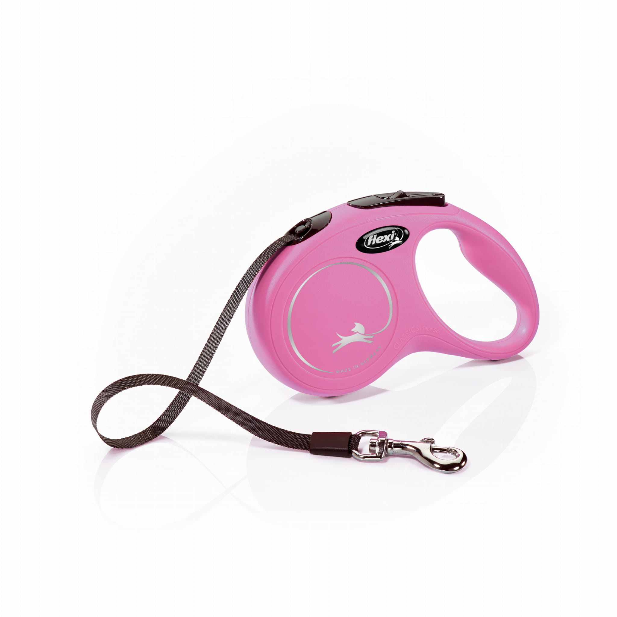 Smycz automatyczna Flexi New Classic S taśma 5m 15kg różowa - Flexi zdjęcie 1