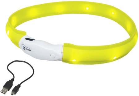 Obroża świecąca dla psa Led light ribbon Nobby S 25mm x 40cm żółta - Nobby zdjęcie 1