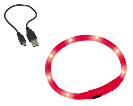 Obroża świecąca dla psa Led light rope Nobby Ø10mm x 40cm czerwona - Nobby zdjęcie 1