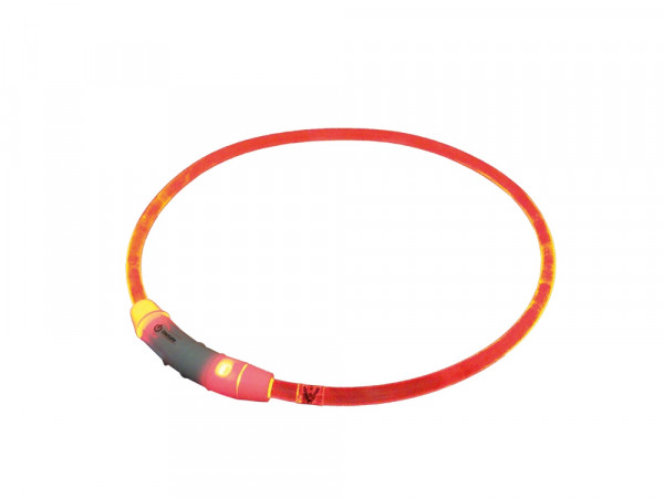 Obroża świecąca dla psa Led light ribbon transparent Nobby L Ø7mm x 65cm czerwona - Nobby zdjęcie 1