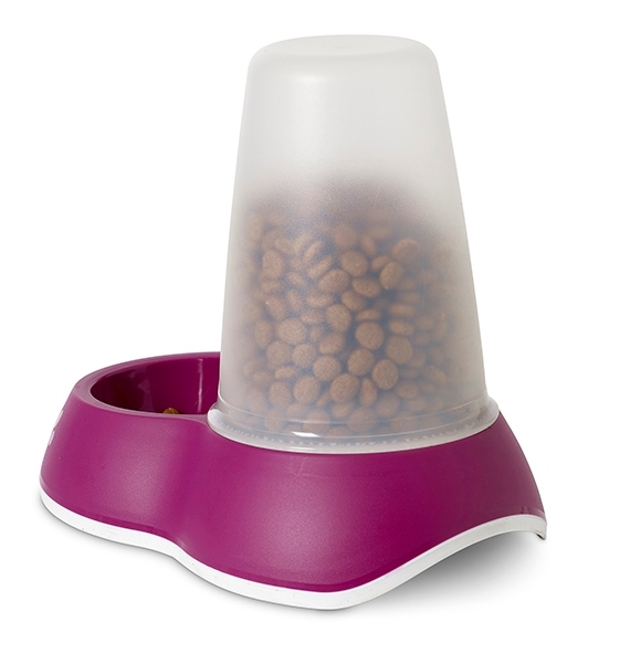 Podajnik na karmę  Nobby kolor fuksja  "Loop-Food-Store"z wytrzymałego plastiku 0,7l /21x14x18cm - Nobby zdjęcie 2