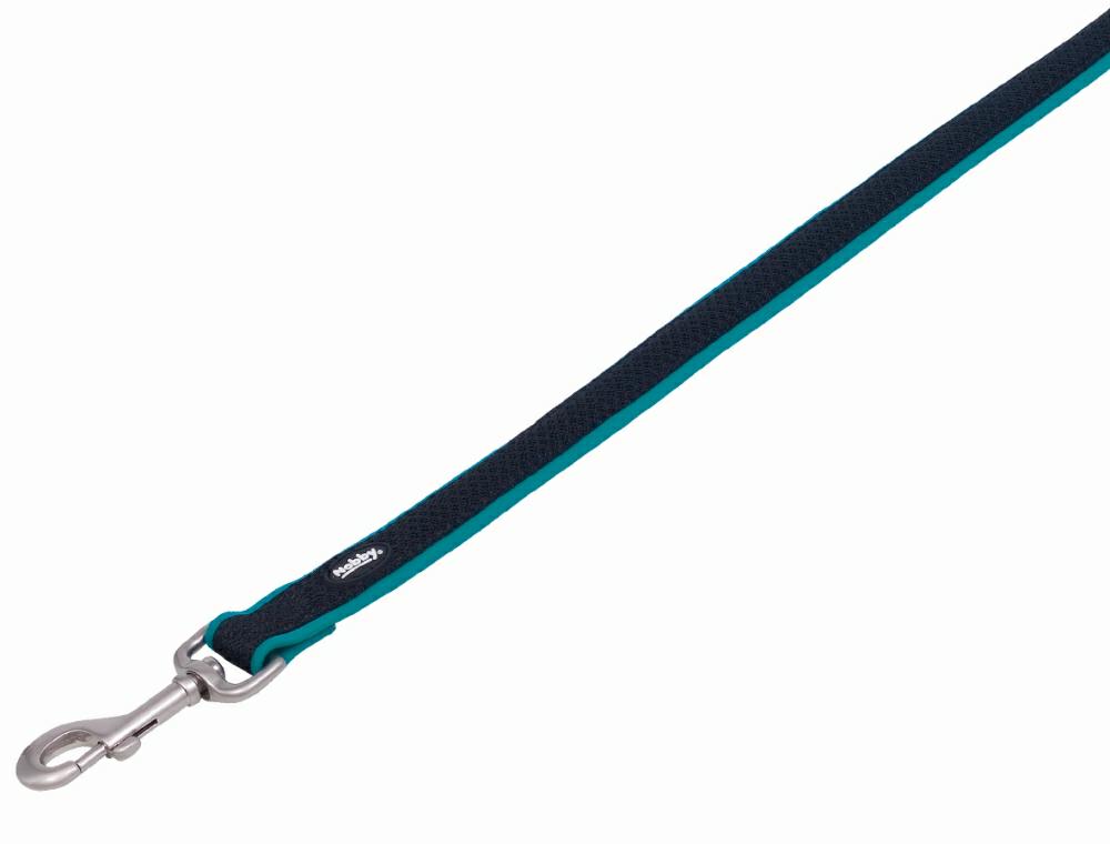 Smycz dla psa Nobby Mesh Preno XS-S 15/20mm ; 1,20m turkusowa - Nobby zdjęcie 1