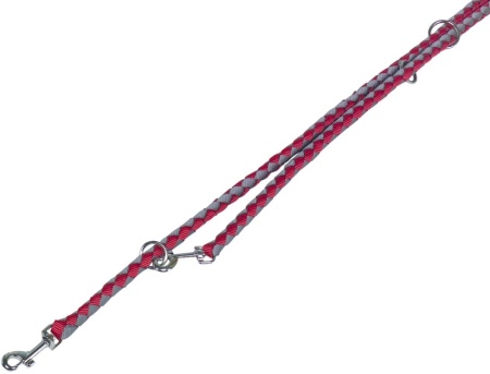 Smycz dla psa Nobby Corda S-M 12mm, 2,00m czerwono-szara - Nobby zdjęcie 1