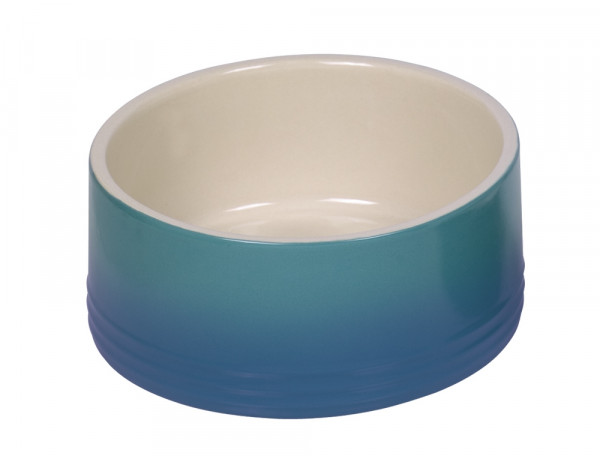 Miska ceramiczna Nobby dla psa "Gradient " niebiesko-kremowa 1,10 L  Ø 18x7cm - Nobby zdjęcie 1