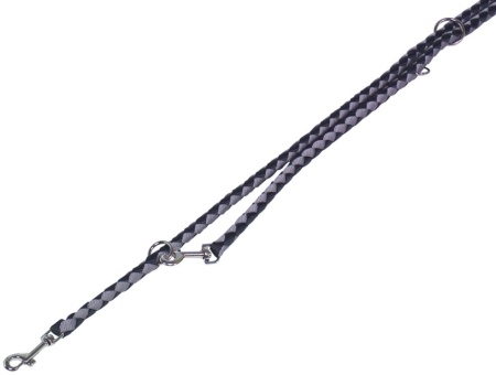 Smycz dla psa Nobby Corda L-XL 18mm, 2,00m czarno-szara - Nobby zdjęcie 1