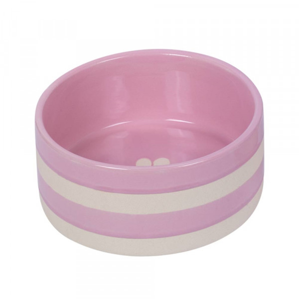 Miska ceramiczna Nobby dla psa "Strio" różowo-kremowa  1,25  Ø 18x7cm - Nobby zdjęcie 1