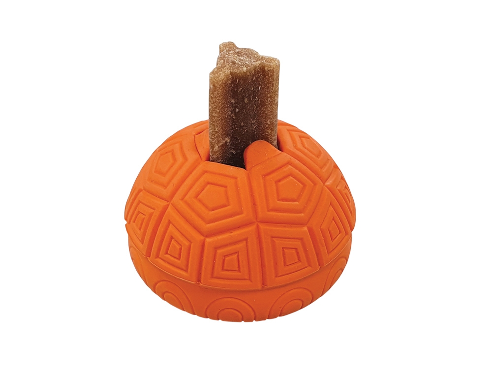 Zabawka dla psa Nobby Rubber Line Snack-Toy Ø 8cm - gumowa, kolorowa piłka na przysmaki, kula smakula - Nobby zdjęcie 2