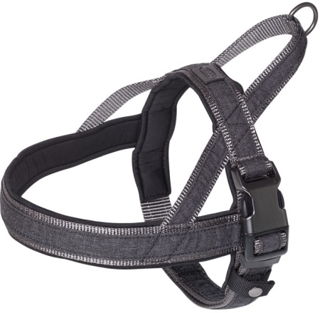 Szelki dla psa Nobby Classic Linen Deluxe S-M 20/25mm, 36cm / 38-50cm czarne - Nobby zdjęcie 1