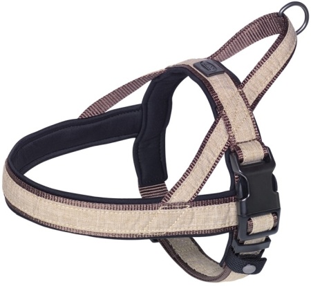 Szelki dla psa Nobby Classic Linen Deluxe S-M 20/25mm, 36cm / 38-50cm brązowe - Nobby zdjęcie 1