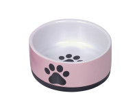 Miska ceramiczna Nobby dla psa "Paw " różowo/biała z łapką 1,1l  Ø 17x8,0cm - Nobby zdjęcie 2
