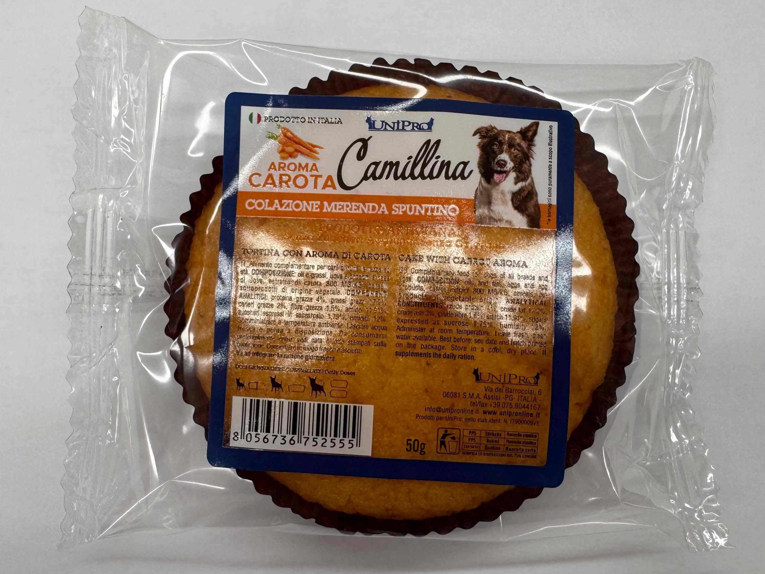 UniPro Camilliana przysmak włoskie ciastko dla psa - tarta marchewkowa - UniPro zdjęcie 2