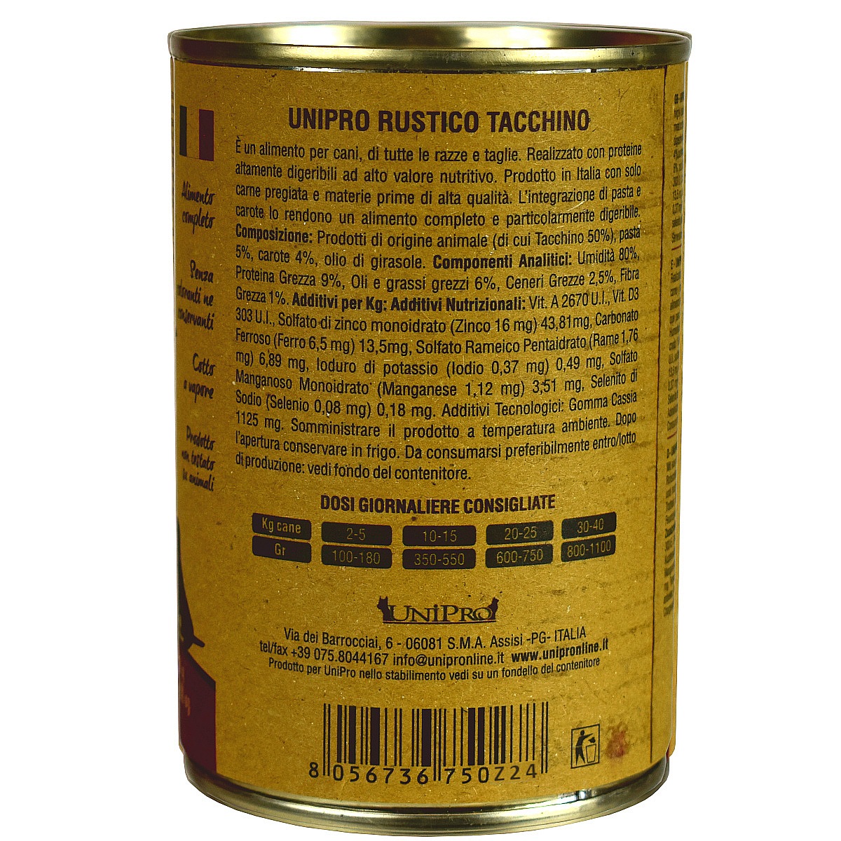 UniPro Rustico karma dla psa 400g indyk z makaronem i marchewką - UniPro zdjęcie 3